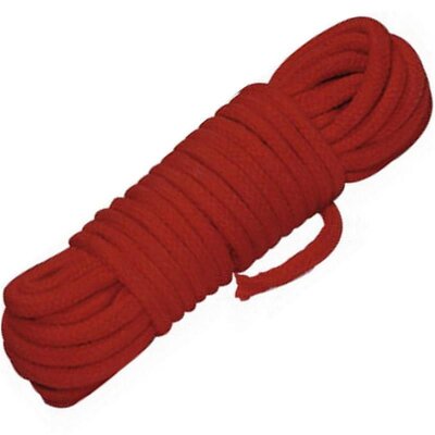 BDSM Bondage Seil 3m geflochten weich Baumwolle Rot
