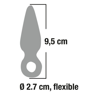 Anal Dildo "Finger Plug" 9,5cm Ø2,7cm Transparent