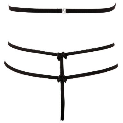 Dessous-Set S BH mit Neckholder und String Spitzenset Reizwäsche in schwarz