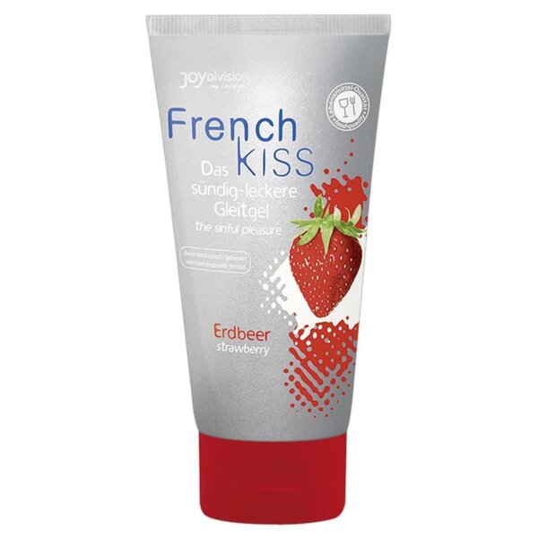 Gleitgel French Kiss Erdbeer 75ml Aroma Geschmack Wasser Basis