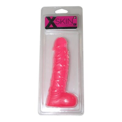 X-Skin 7" Dildo pink realistisch 18cm Kunstpenis Phallus Dong