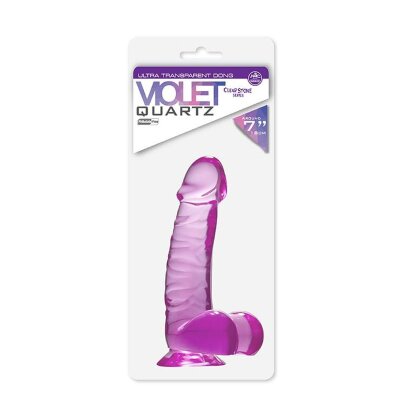 Violet Quartz 7" Dildo lila starker Saugfuß 18cm