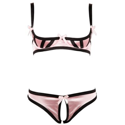 Hebe BH Set + Slip offen 75B/S Rosa Cottelli Collection