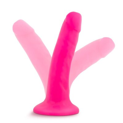 Neo 6" Dual Density Cock Dildo Penisdildo Saugfuß 13cm Neon-Pink