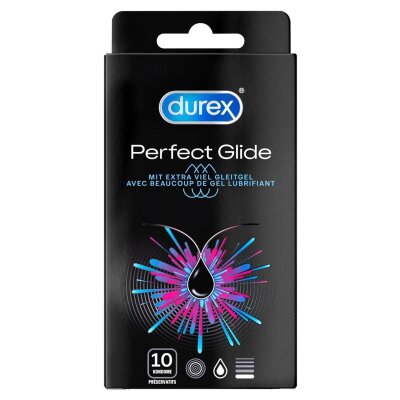 Kondome Condom Durex Perfect Glide 10 Kondome extra dick...