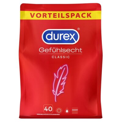 Kondome Condom Durex Gefühlsecht Classic 40 Kondome...