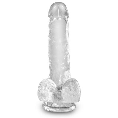 Dildo Saugfuß Anal Vaginal 17 cm King Cock Clear Dong