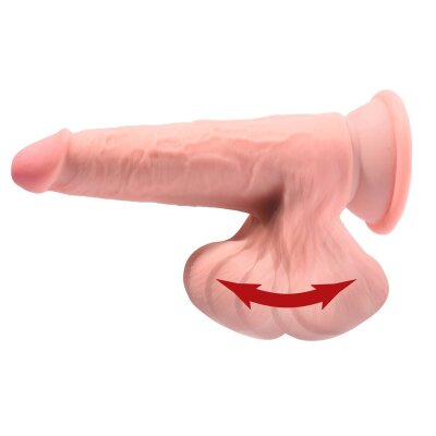 Dildo Saugfuß Anal Vaginal schwingenden Hoden 24cm