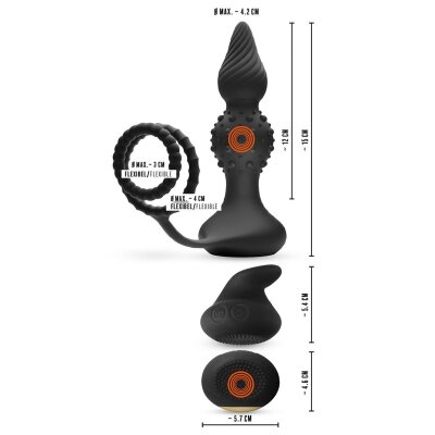 Anal Vibrator Analplug Vibration Cock & Ball Rings