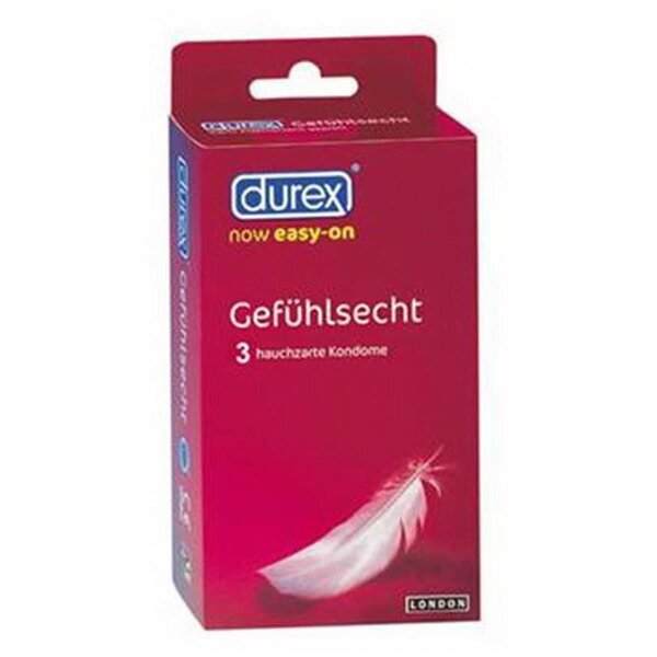 Kondome Condom Durex Gefühlsecht 3 Kondome extra dünn hauchzart ultra thin